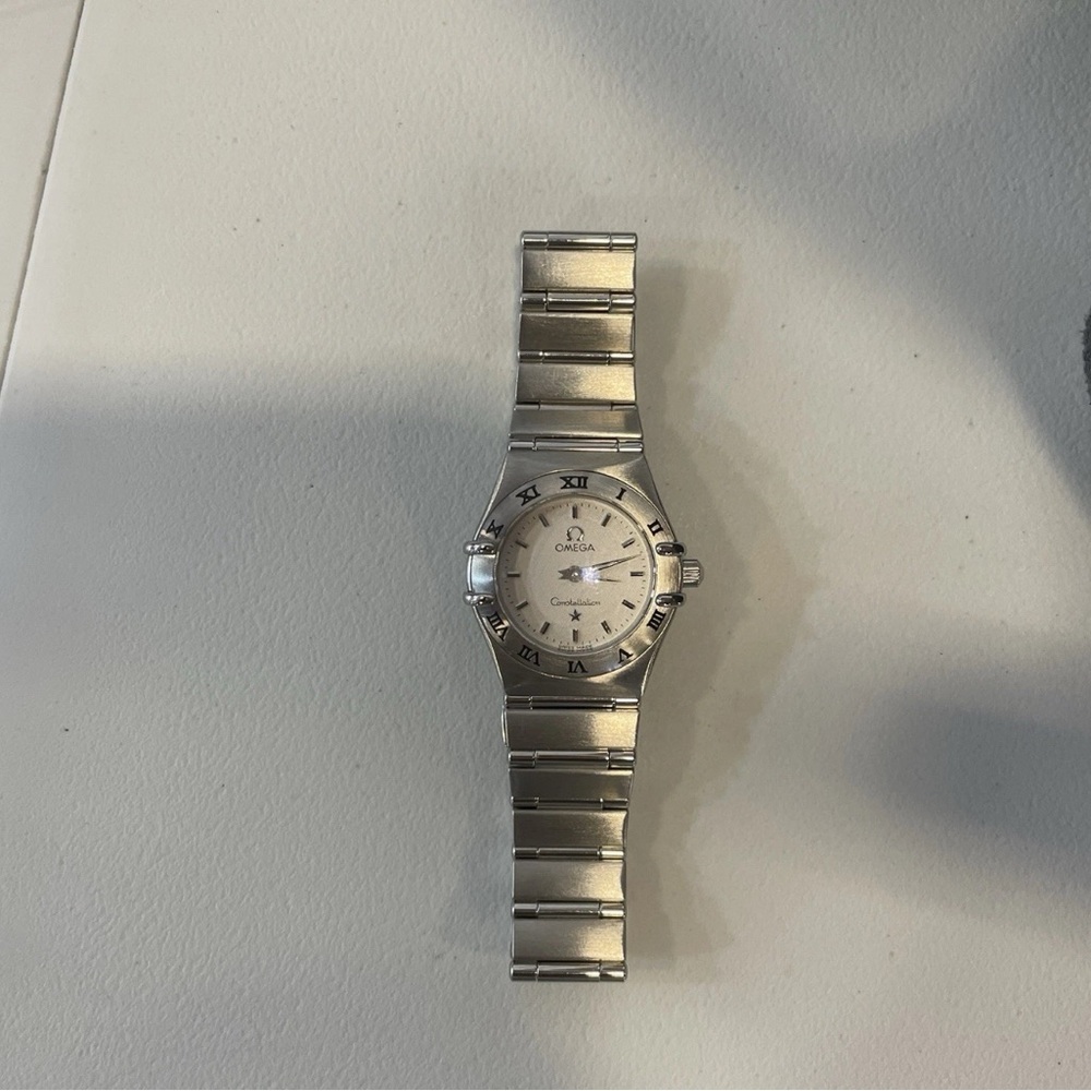 Omega 25mm Constellation White Dial Steel Quartz Watch 1562.3